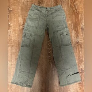 Garage Green Cargo Pants Low Rise